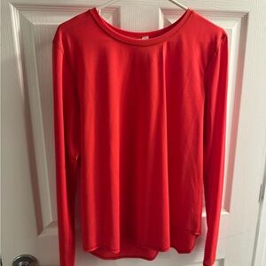 Lululemon Red/orange Long Sleeve Top